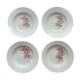 4 vintage Kahla hollow plates pink pattern