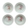 4 vintage Kahla hollow plates pink pattern