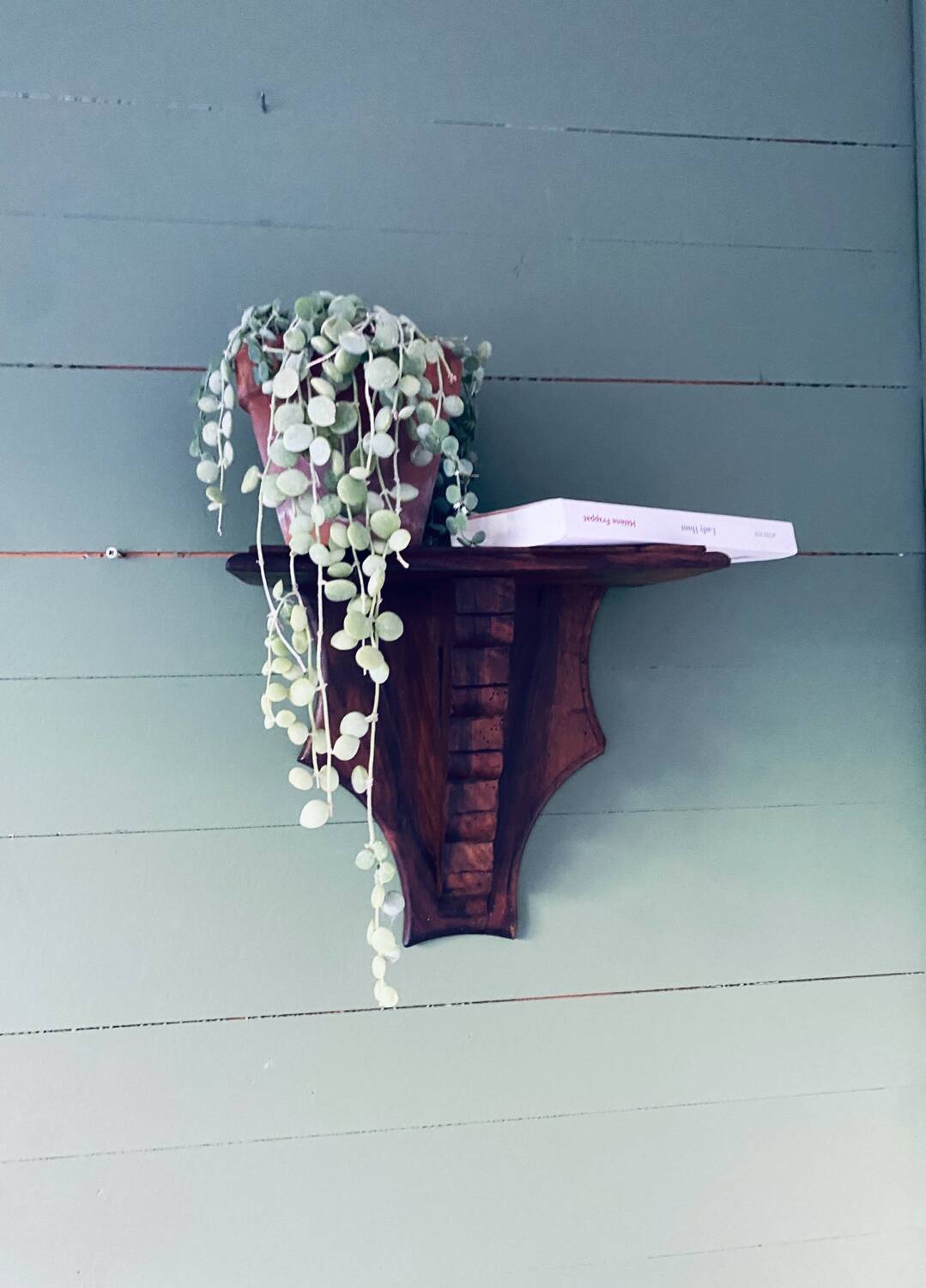 Antique wooden wall shelf