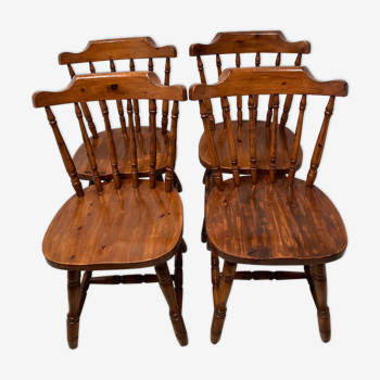 4 vintage saloon western chairs 1970-1980