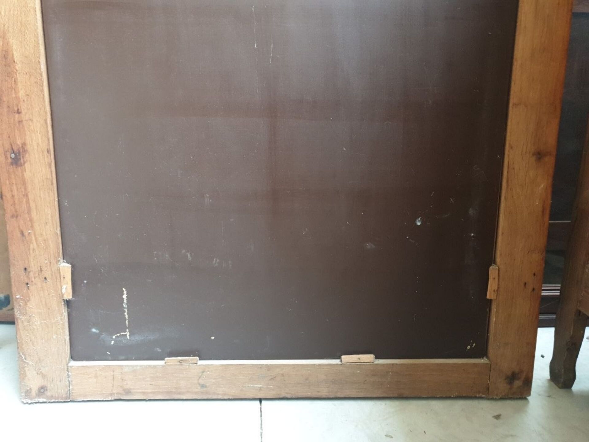Miroir biseauté style Henri II en chêne 95x154cm