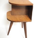 Wooden tripod bedside table