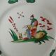 Plate in faience from Lunéville, St. Clement, Chinese decoration, late 19th century.