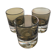 Set of 3 glasses smoked thick bottom