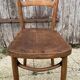 Set of 8 vintage bistro chairs, 50s, 60s, dark oak.