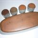 Ceramic fish dish and 4 pots for sauces from the 1960s