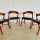 Danish vintage Kai Kristiansen model 32 chairs for Schou Andersens Møbelabrik