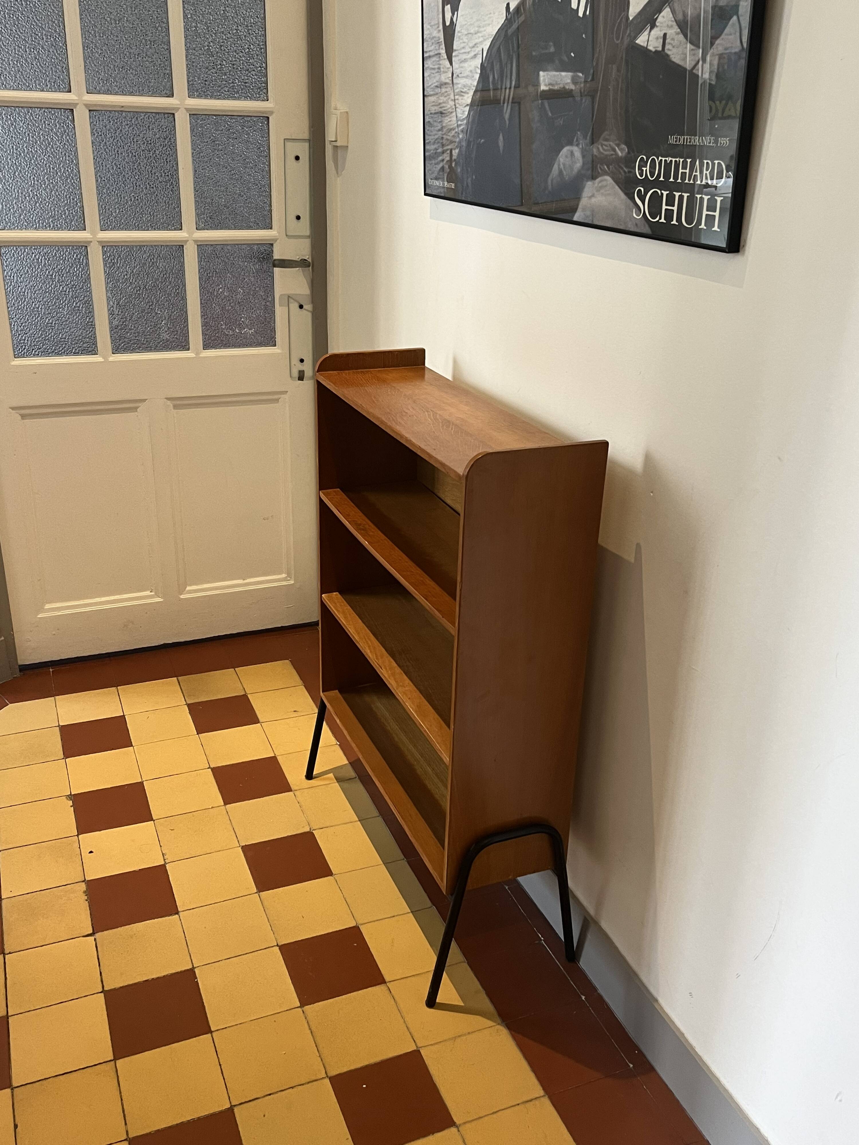 Vintage guariche style bookcase / shelf, 1960