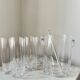 Vintage Bohemian Crystal Ice Bucket & 6 Glasses, Czech Rep. 80s