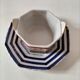 HB Quimper octagonal butter dish, hand-painted graphic design.