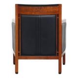 Fauteuil design Art Déco Schuitema de la série Decoforma en cuir noir