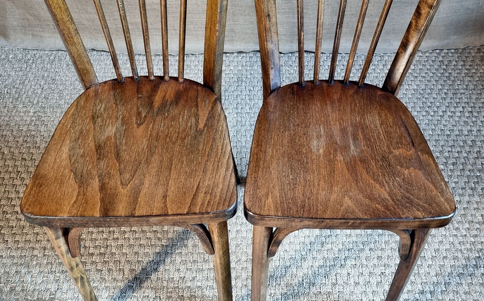 Pair of Baumann bistro chairs n°53
