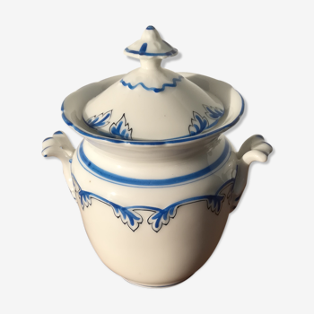 Sucrier porcelaine Paris bleue