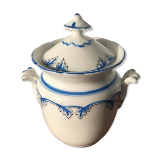 Sucrier porcelaine Paris bleue