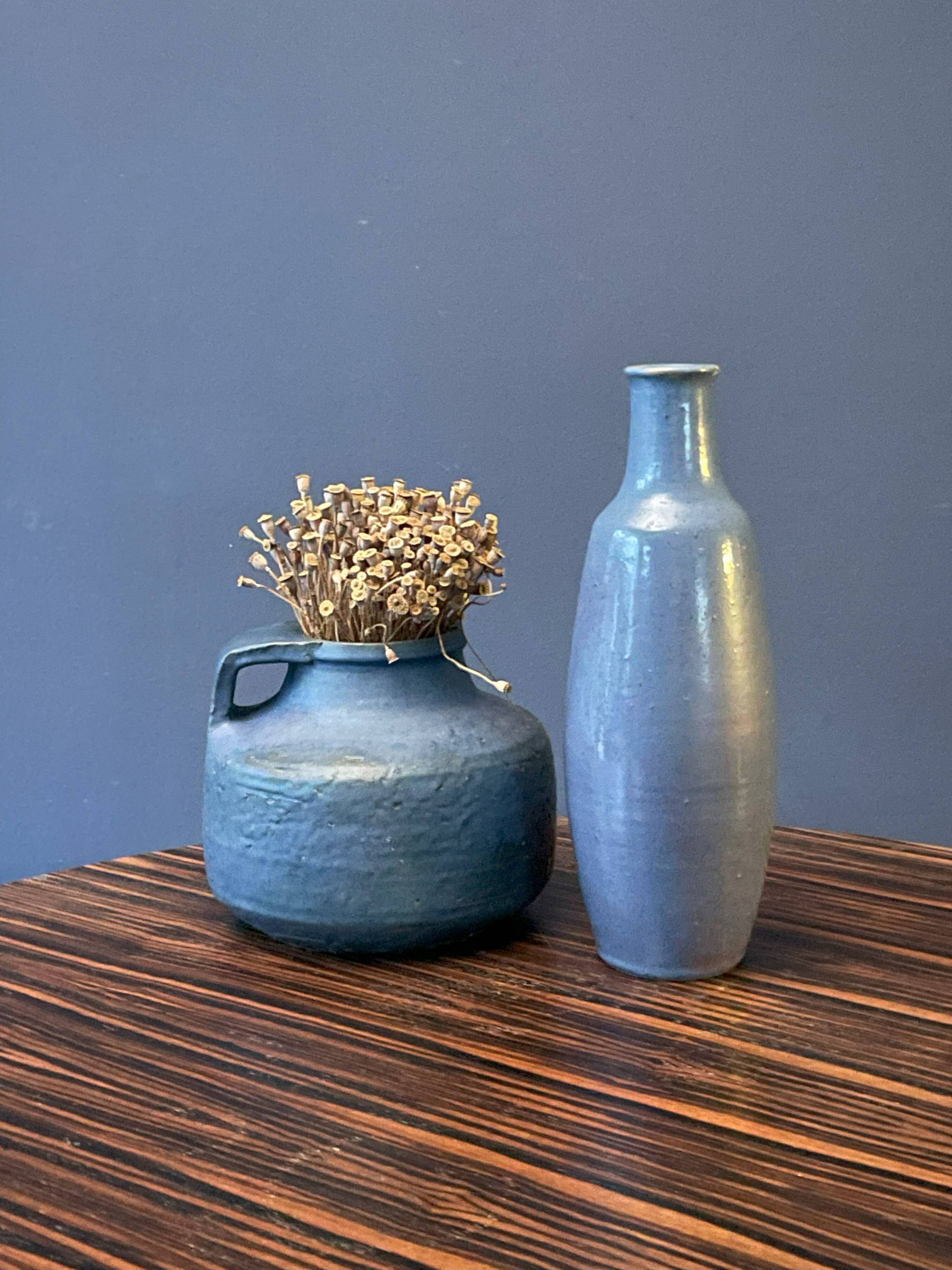Tall Blue Vase