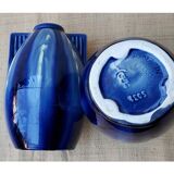 Art deco blue ceramic vases
