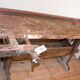 Old solid industrial wooden workbench 2 meters wide