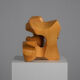Interlocking abstract wood sculpture by Joop van Bergen, Netherlands, 1980s