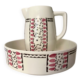 Art deco toilet set faience salins