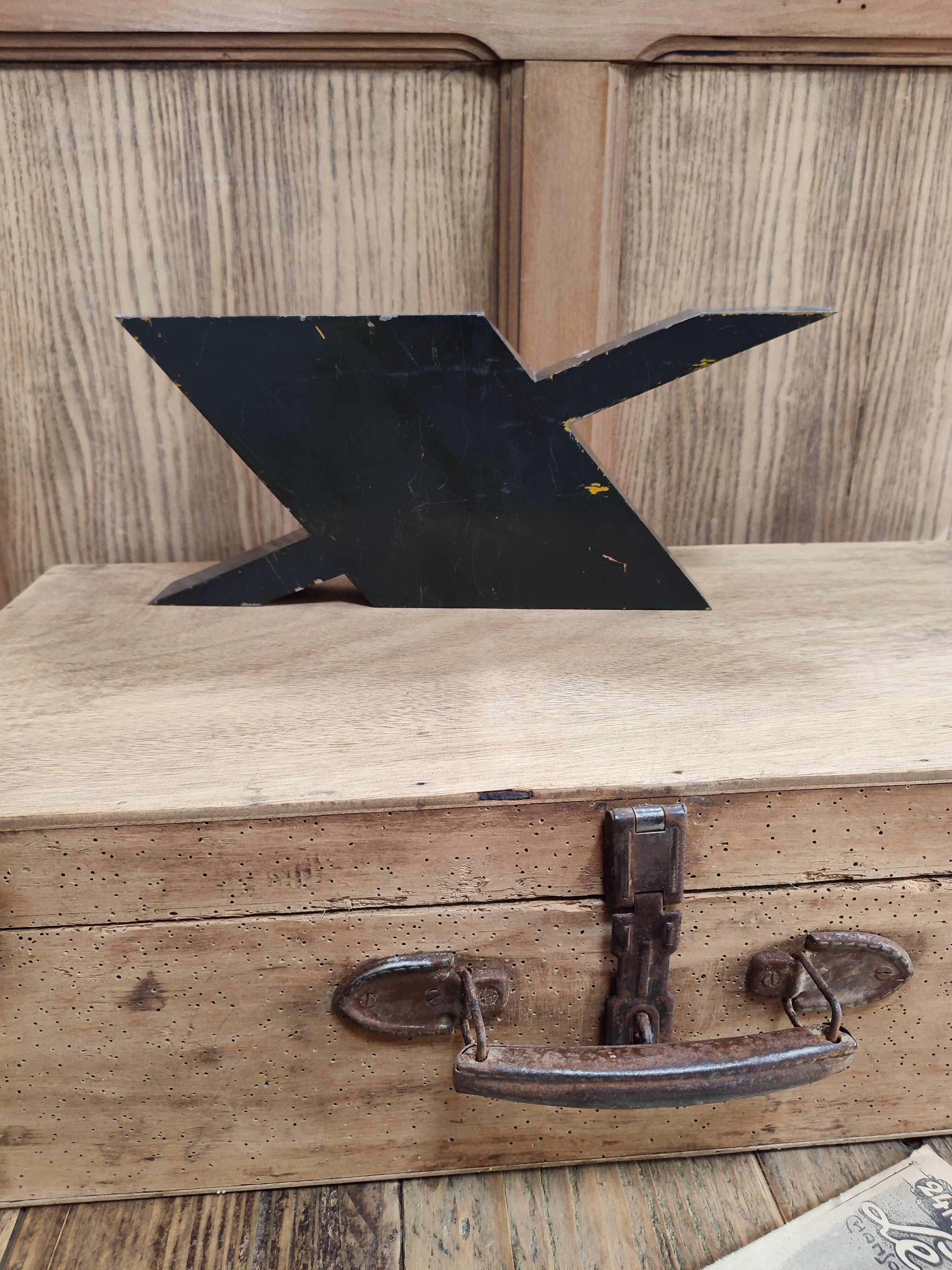 Vintage sign letter X year 50