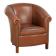 Cowhide club armchair in English style with comfortable seating.