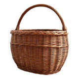 Woven wicker basket