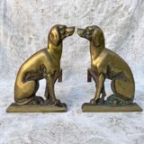 Pair of brass dog andirons
