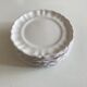 Set 8 plates with godrons XXS in glazed earth workshop Simone Favier 1970 Moustiers