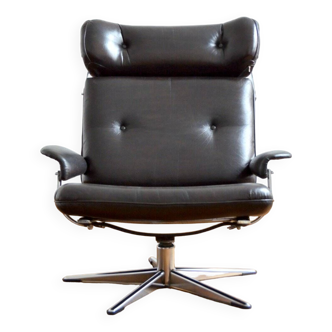 Fauteuil lounge pivotant 1960 vintage