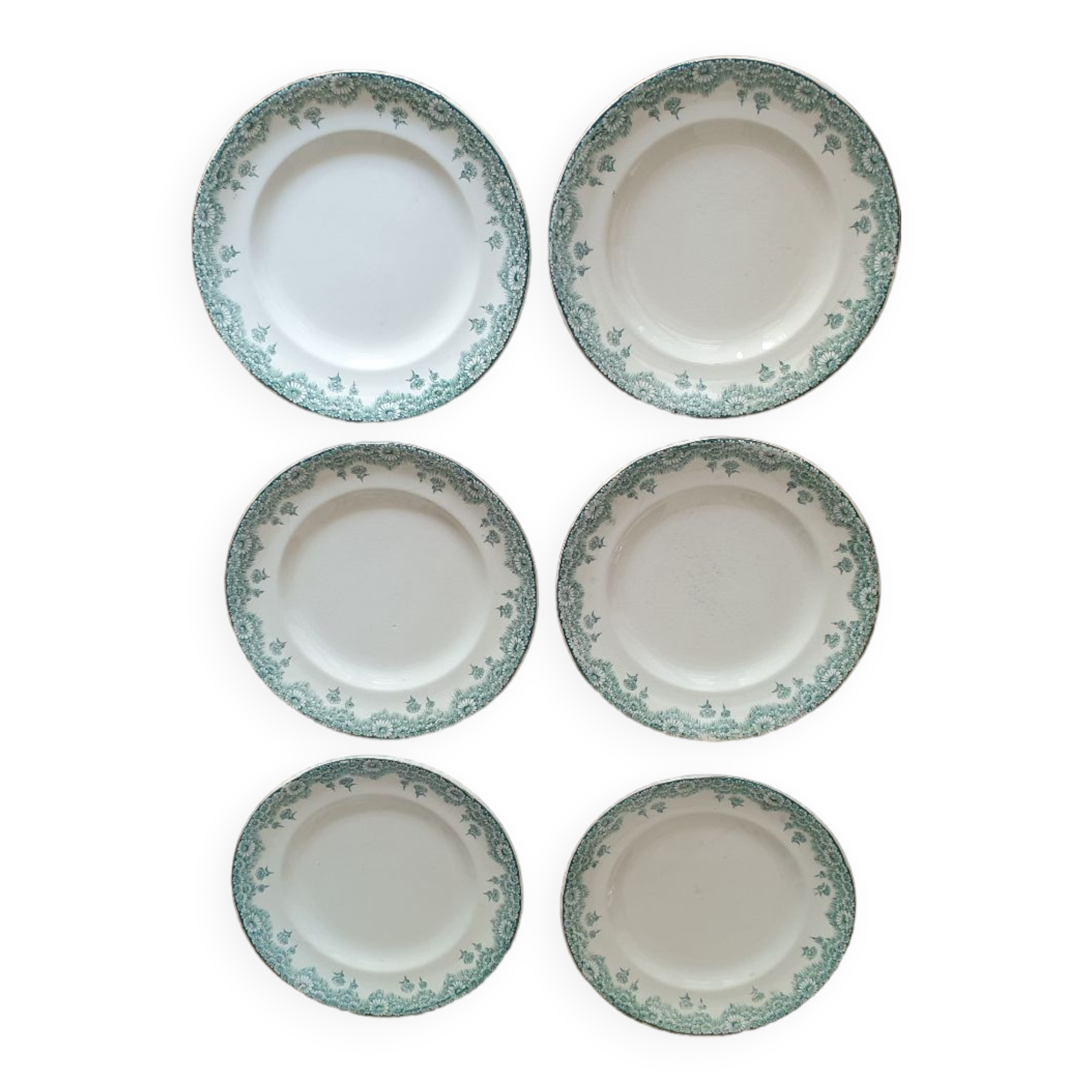 Six longwy chatenet model plates