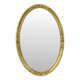 Hollywood Regency Golden Mirror Oval Deknudt Classic