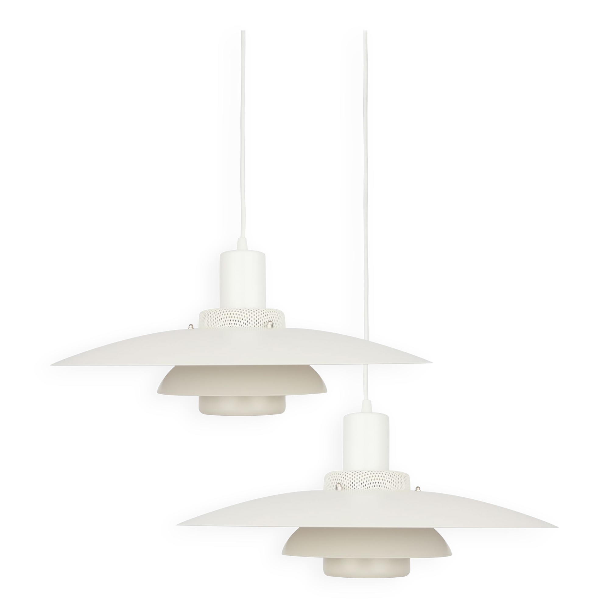 Pair of danish vintage pendant lamps Form light 1980s
