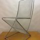 Metal & chrome wire chair, 1970