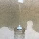Old molded glass suspension form geometrical 70s Decoration