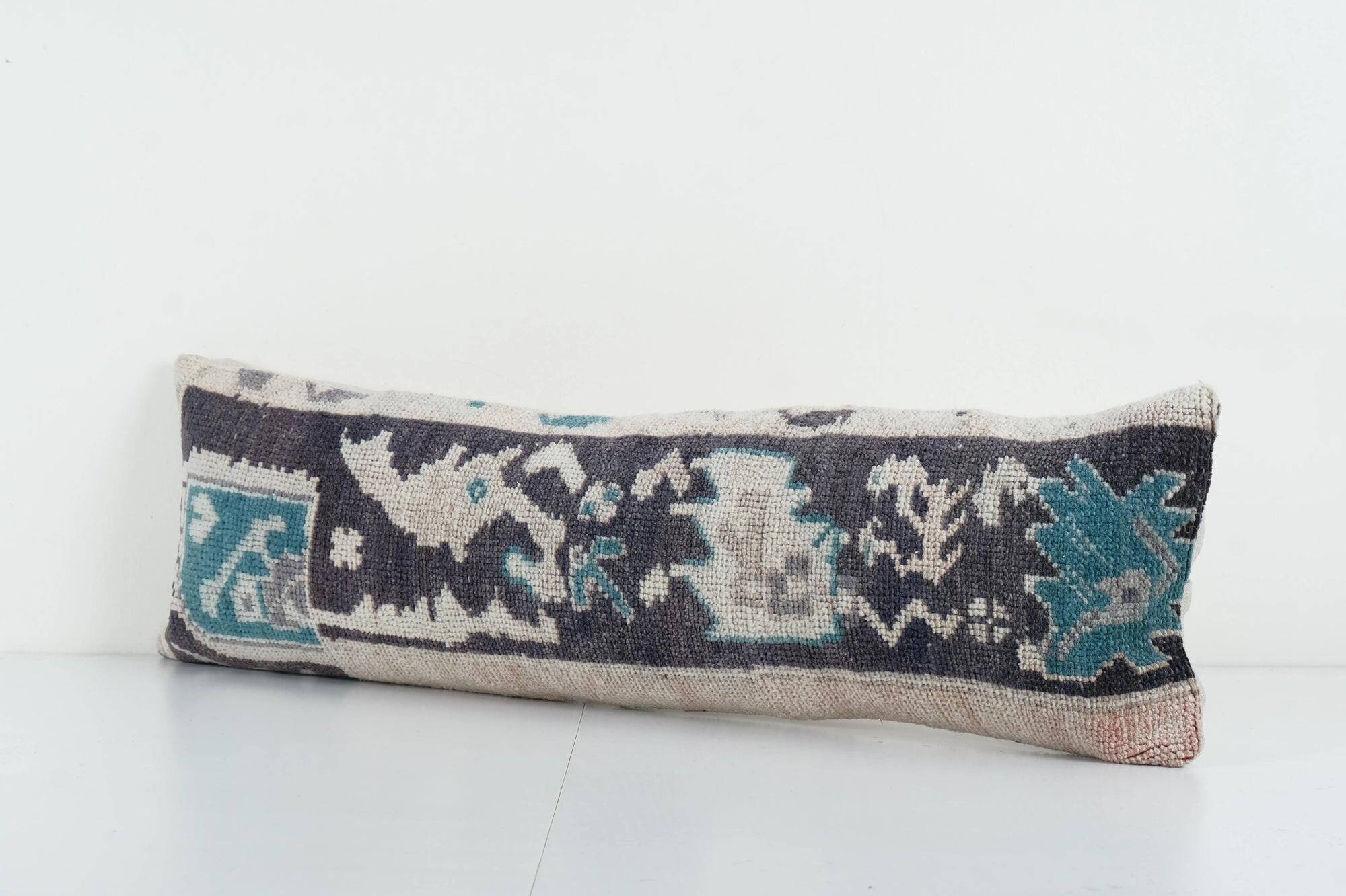 Vintage kilim cushion cover 30x91 cm