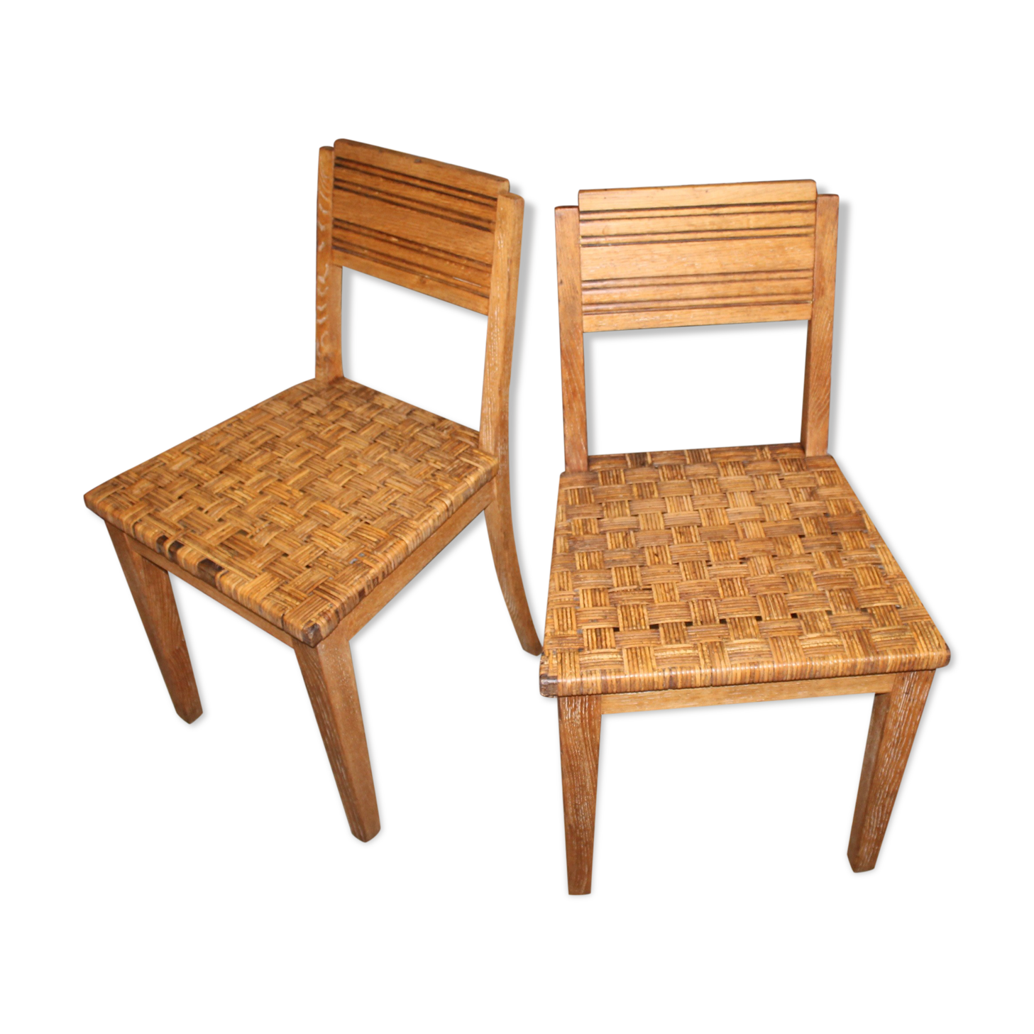 Set of two cannate chairs reconstruction