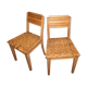 Lot de deux chaises cannées reconstruction