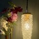 Vintage glass tulip suspension with diamond tip (SE10)