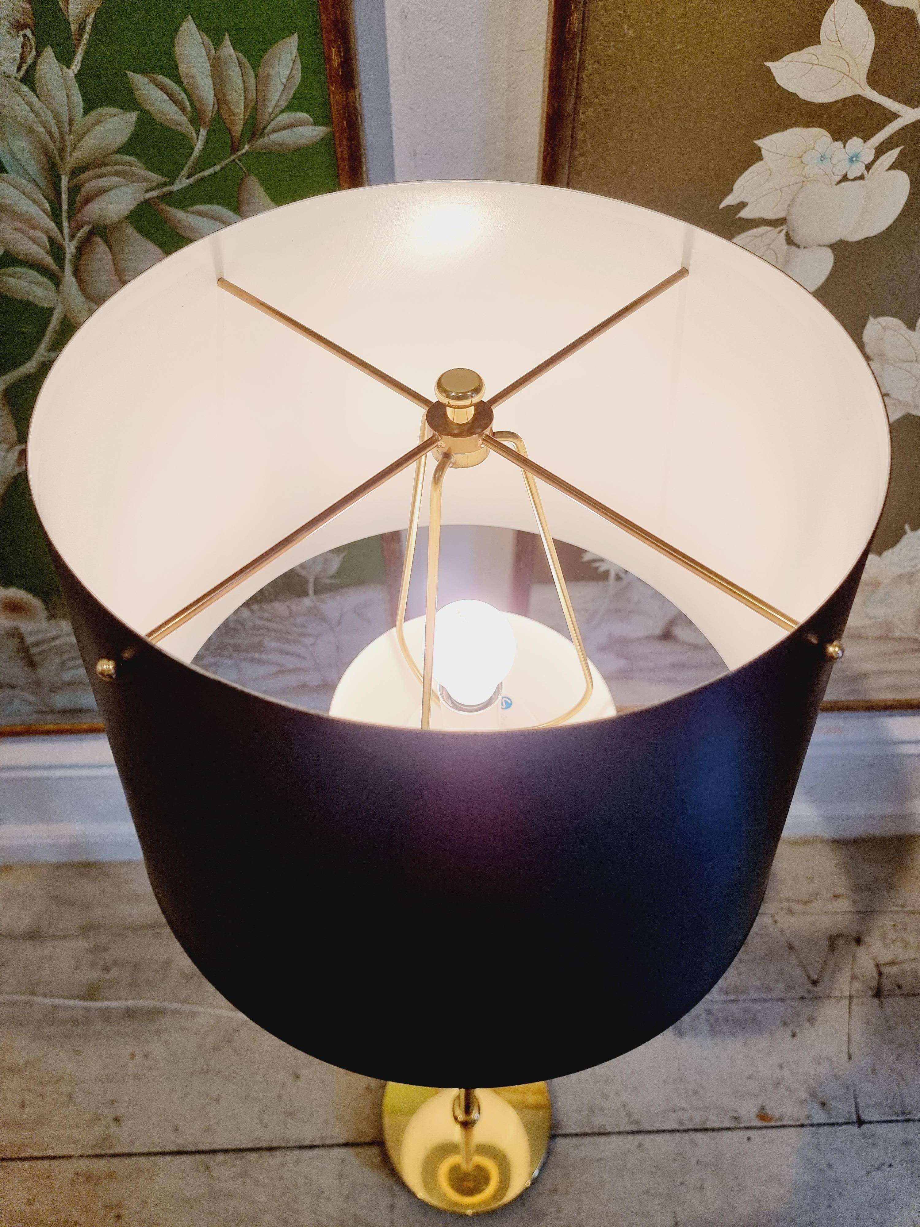Josef Frank, floor lamp model 2564, for Svenskt Tenn, Sweden, 1950s. Beautiful patina.