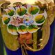 Trefuochi Murano vase in blown glass, floral pattern in relief
