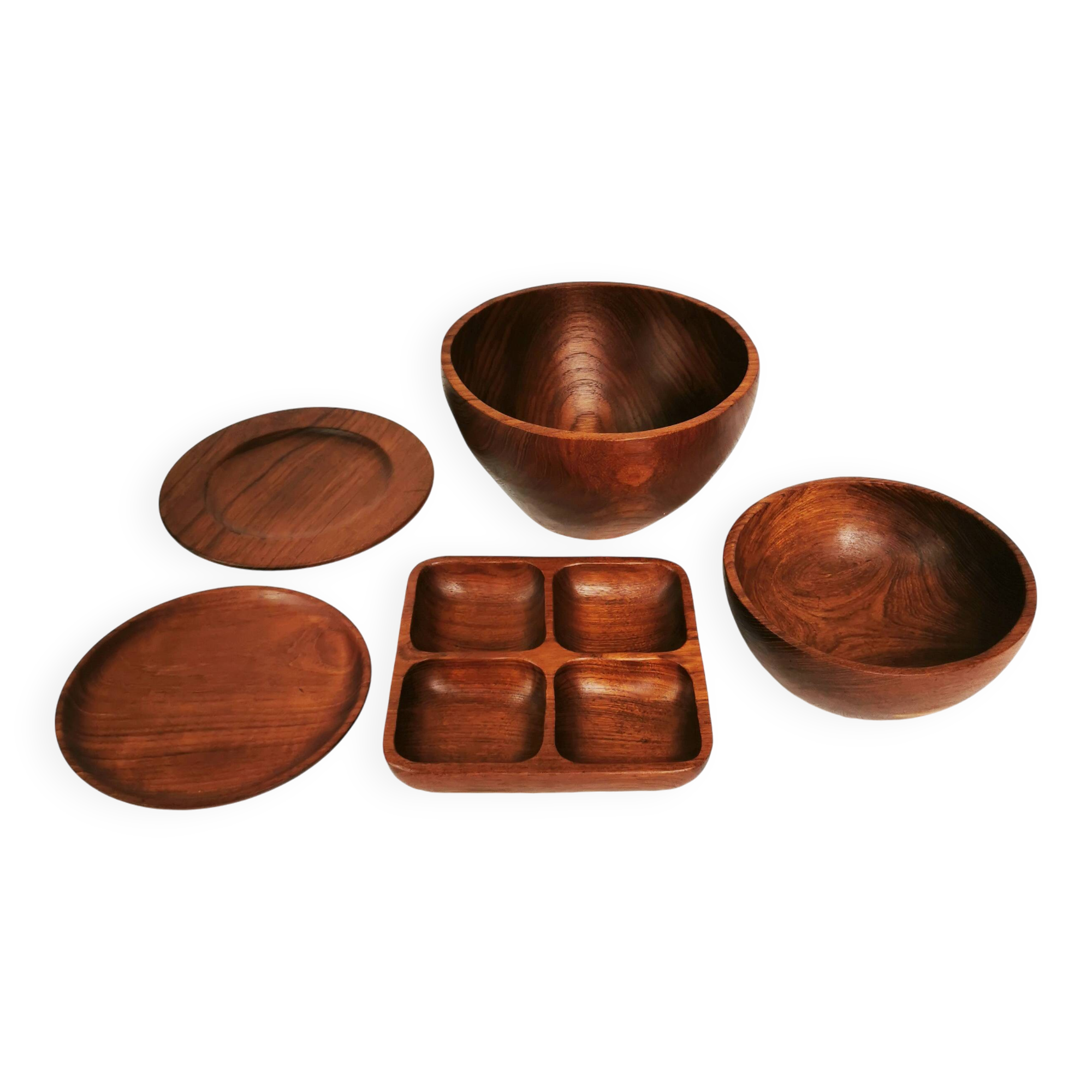 Mid Century Teak Dinnerware, 1960s