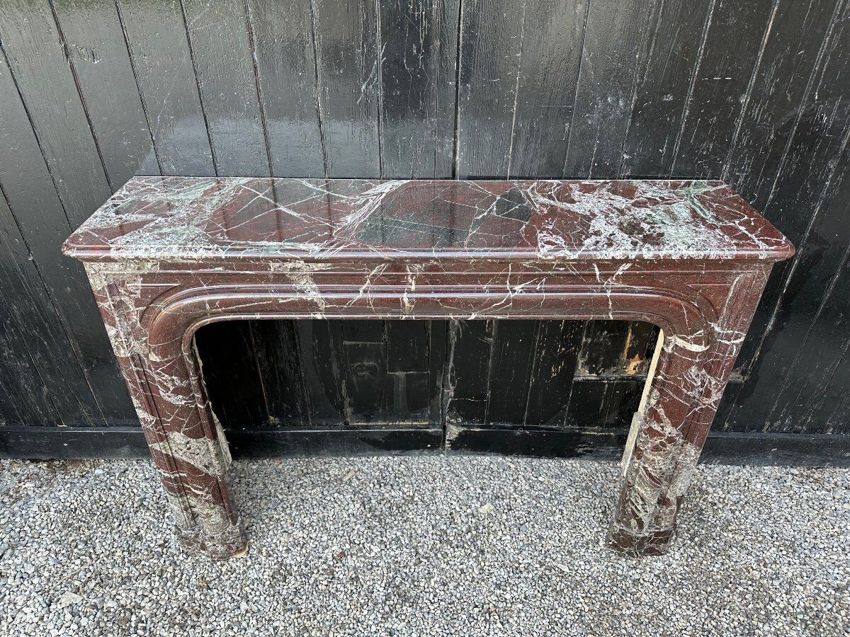 Louis XIV style fireplace in Levanto marble circa 1880