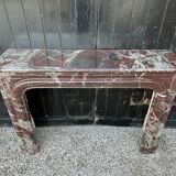 Louis XIV style fireplace in Levanto marble circa 1880