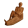 Terre cuite jeune homme nu allongé, 1988