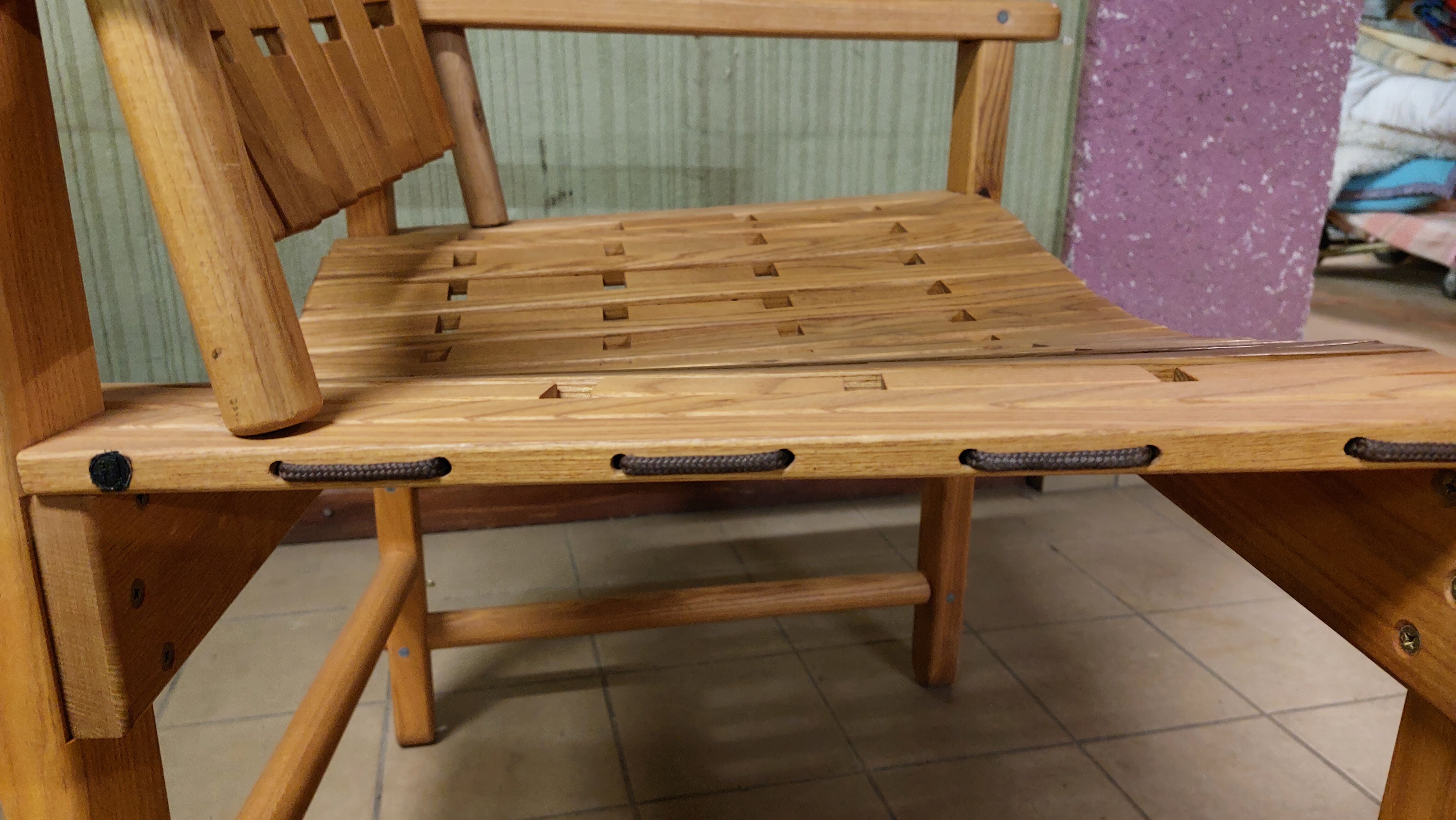 Fan armchair in Scandinavian style locust