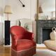 Antique pink toad armchair