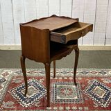 Louis XV style cherry wood bedside table from the 1950s