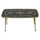Fifties Rockabilly Coffee Table Glass Conical Golden Legs 90cm