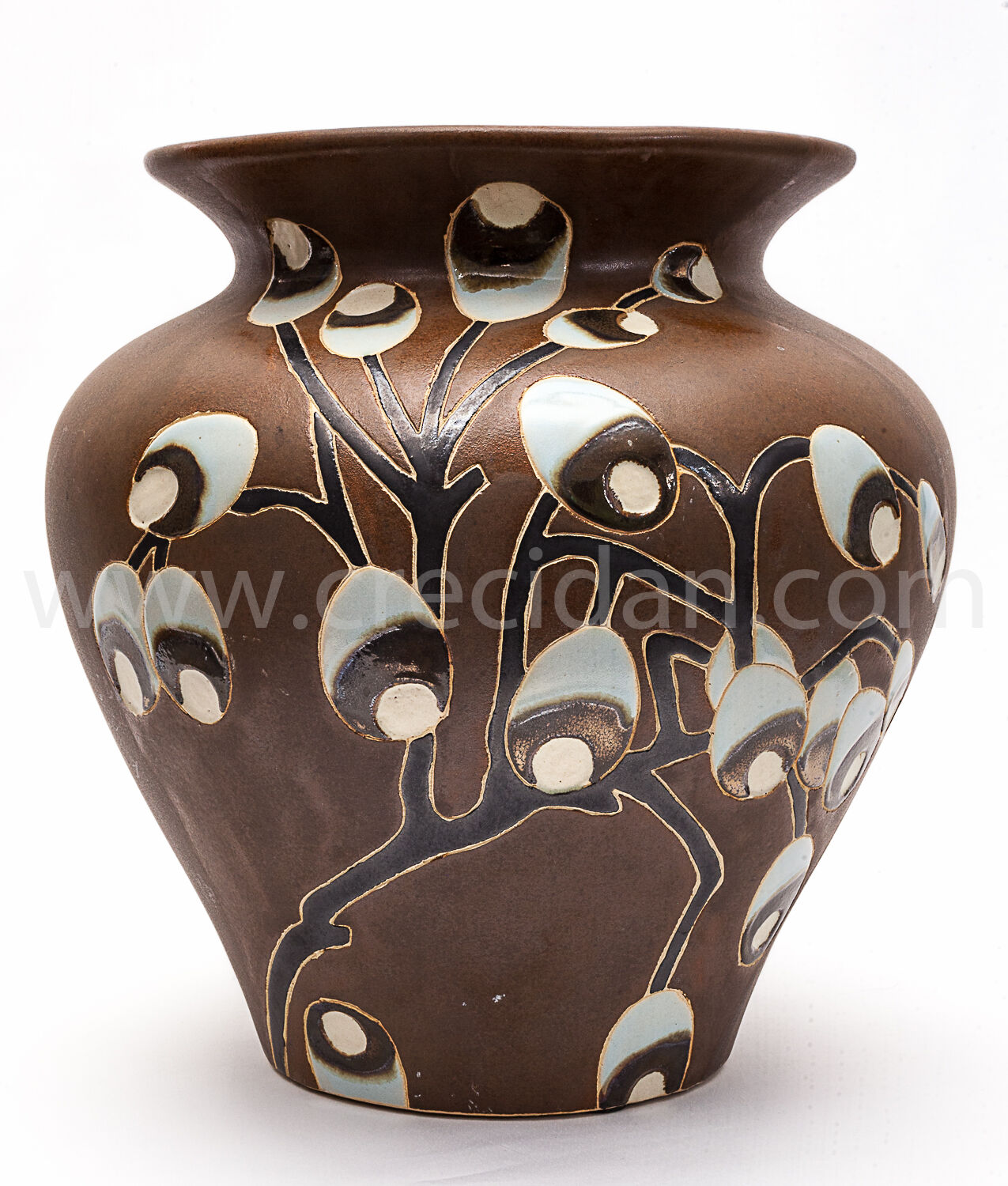 Art Deco brown vase