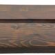 Minimalist vintage sofa design in wengé wood solid slatted bench